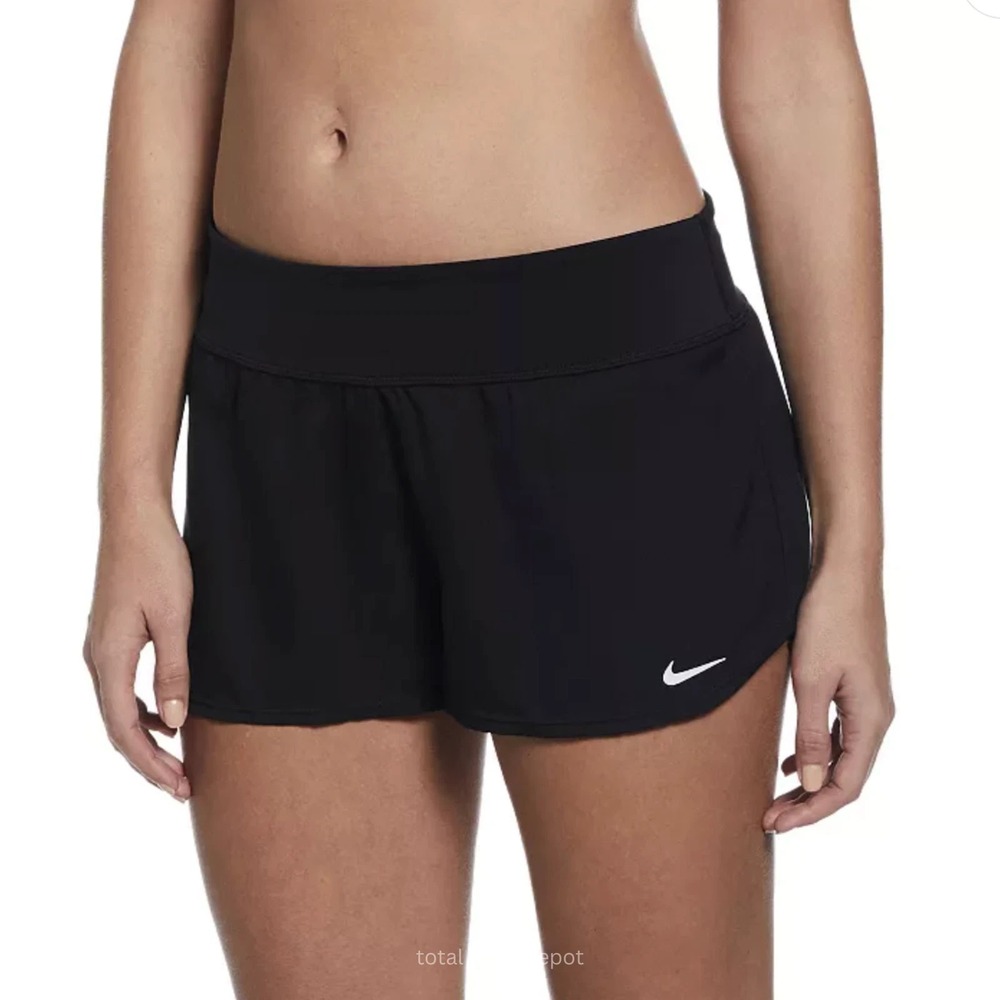 Nike Swim Board Shorts Women's Black Size XL Lined Active Swimwear NWT